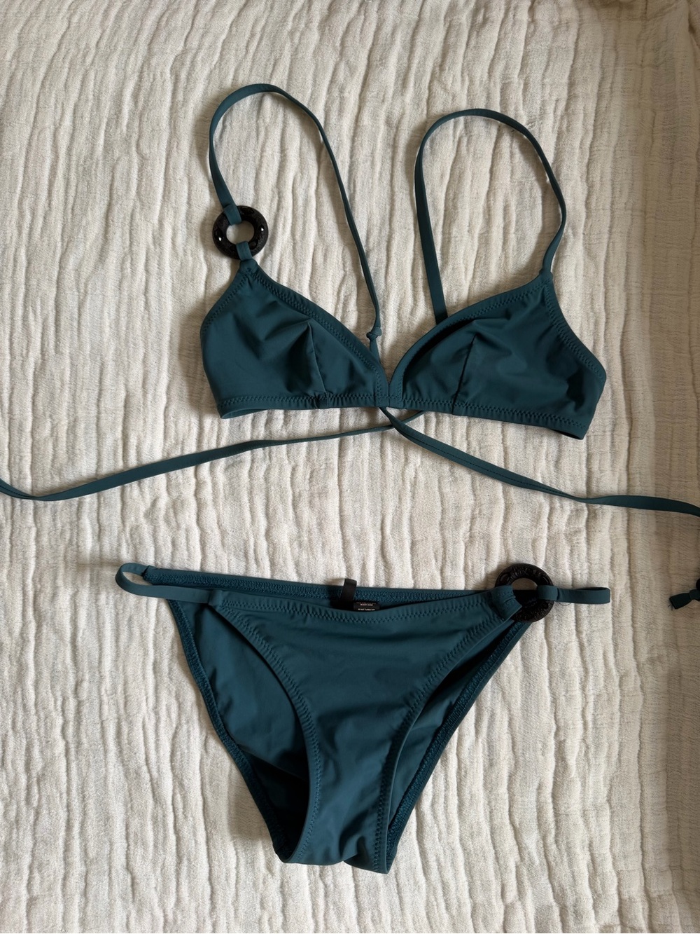 Morgan Lane Deep Teal Ring-Accent Bikini